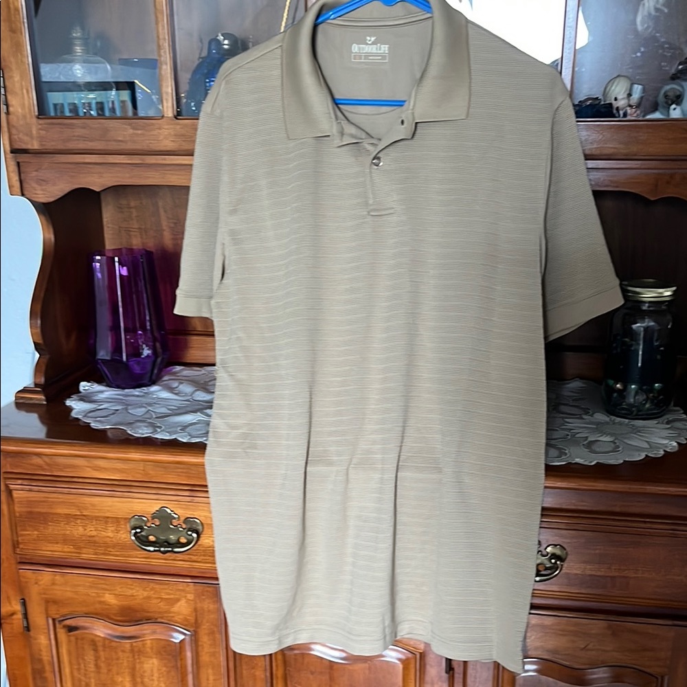 City Streets Men's Tan Polo Shirt